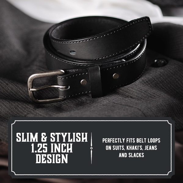 Main Street Forge The Executive Leather Belt | Made in USA | Men\'s Dress Belt | 1 1/4 Inch Belt - Image 4