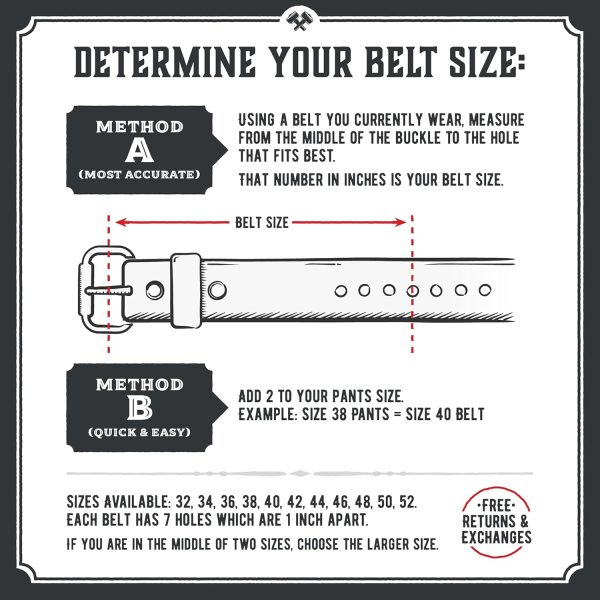Main Street Forge All American Leather Belt | Made in USA | Men\'s Heavy Duty Work Belt | EDC Belt - Image 4