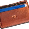 Men’s Slim Leather Wallet – Minimalist Front Pocket Wallet for Men, Full-Grain Leather, Made in USA