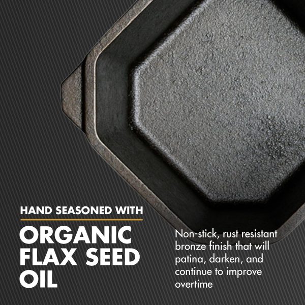 FINEX 1-Quart Cast Iron Sauce Pot, Modern Heirloom, Handcrafted in the USA, Pre-seasoned with Organic Flaxseed Oil - Image 4