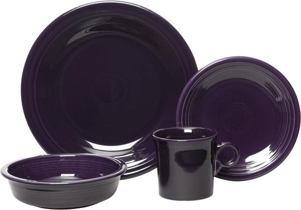 Fiesta 4-Piece Dinnerware Place Setting, Turquoise - Image 3