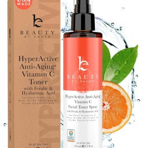 Vitamin C Face Toner - USA Made with Natural & Organic Ingredients, Alcohol-Free Skin Brightening Facial Toner for Sensitive and Aging Skin, Pore Minimizing Face Mist for Women and Men