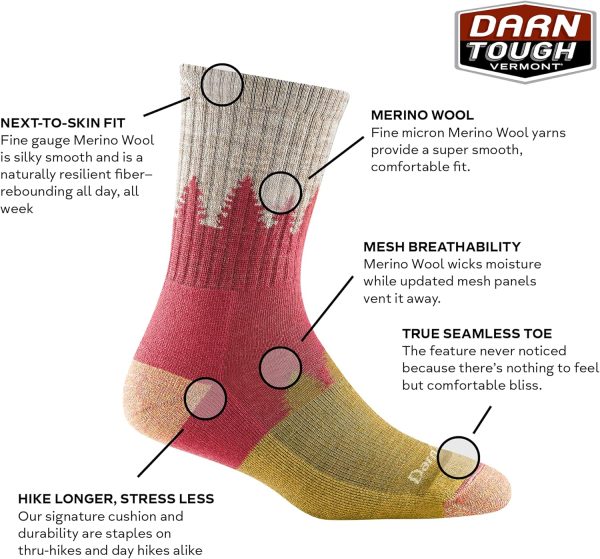 Darn Tough Vermont Women's Treeline Micro Crew Cushion - Image 3