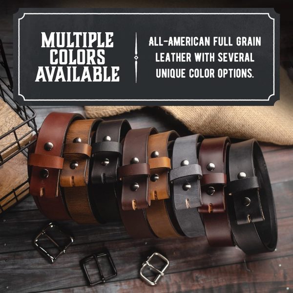 No Buckle Belt | Made in USA Mens Cowboy Belt | 1 1/2 - Image 5