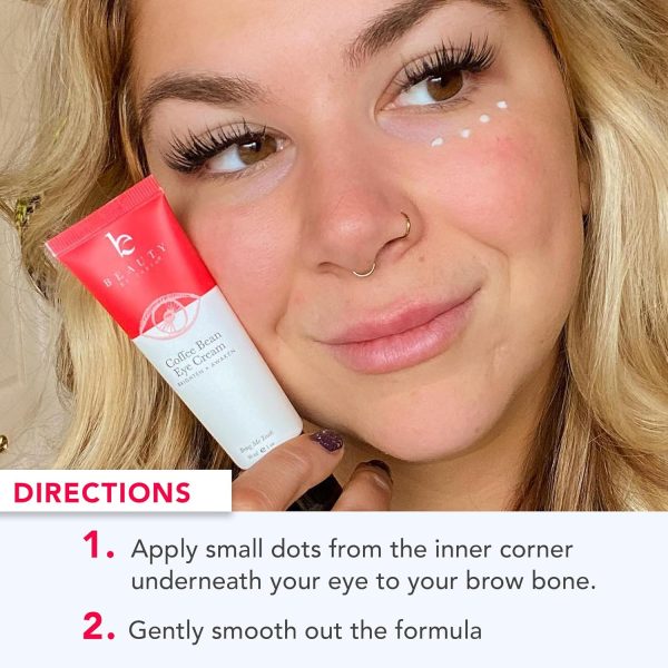 Beauty by Earth Caffeine Eye Cream for Puffiness & Bags Under Eyes - USA Made with Natural & Organic Ingredients, Under Eye Cream for Dark Circles with Glycerin & Vitamin E, Brightens & Refreshes - Image 6