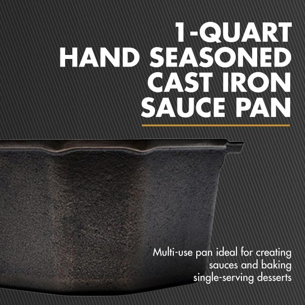 FINEX 1-Quart Cast Iron Sauce Pot, Modern Heirloom, Handcrafted in the USA, Pre-seasoned with Organic Flaxseed Oil - Image 2