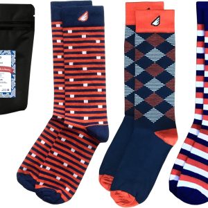 Mens Dress Socks Fun Happy Gift Crazy Awesome 3-Pack Made in America