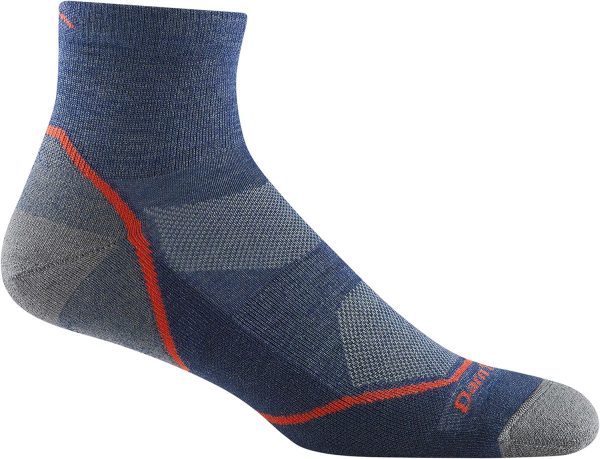 Darn Tough (Style 1991) Men\'s 1/4 Sock Lightweight with Cushion Hike Trek Sock