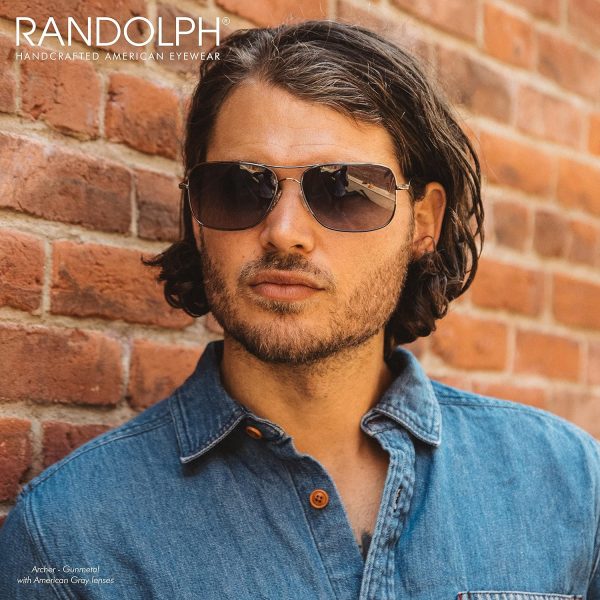 Randolph USA | Archer Aviator Classic Sunglasses for Men 100% UV - Image 5