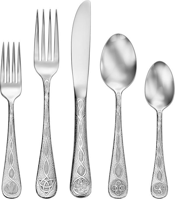 Liberty Tabletop Celtic 45pc Flatware Set Service for 8 Silverware MADE IN USA