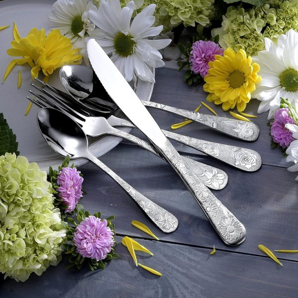 Liberty Tabletop American Garden 40 Piece Silverware Set Service for 8 Made in America - Image 2