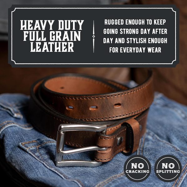 Made in USA - Full Grain Leather Belt For Men | The Icon | 1 1/4 - Image 3
