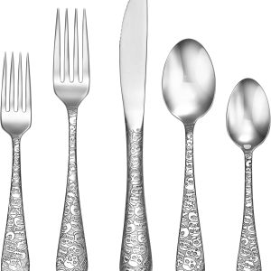 Liberty Tabletop Calavera (Skull) 20 Piece Flatware Set service for 4 18/10 Silverware Made in USA