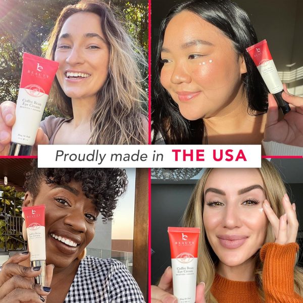 Beauty by Earth Caffeine Eye Cream for Puffiness & Bags Under Eyes - USA Made with Natural & Organic Ingredients, Under Eye Cream for Dark Circles with Glycerin & Vitamin E, Brightens & Refreshes - Image 4