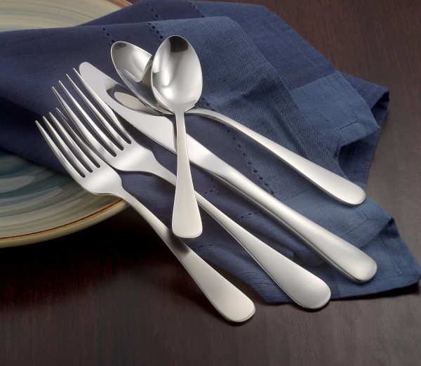 Liberty Tabletop Satin Annapolis 45 Piece Flatware set for 8 Made in USA - Image 6