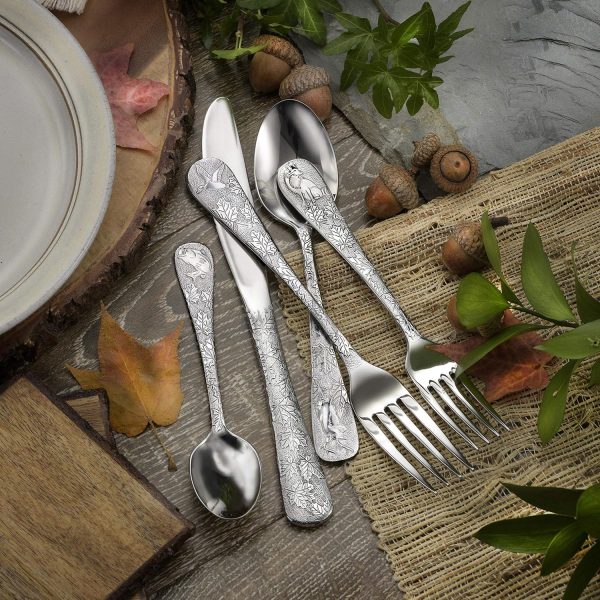 Liberty Tabletop American Outdoors 20 Piece Flatware set Service for Four Made in the USA Silverware - Image 2