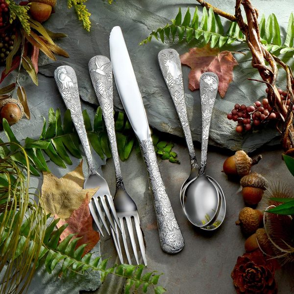 Liberty Tabletop American Outdoors 20 Piece Flatware set Service for Four Made in the USA Silverware - Image 3