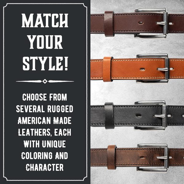 Made in USA - Full Grain Leather Belt For Men | The Icon | 1 1/4 - Image 5