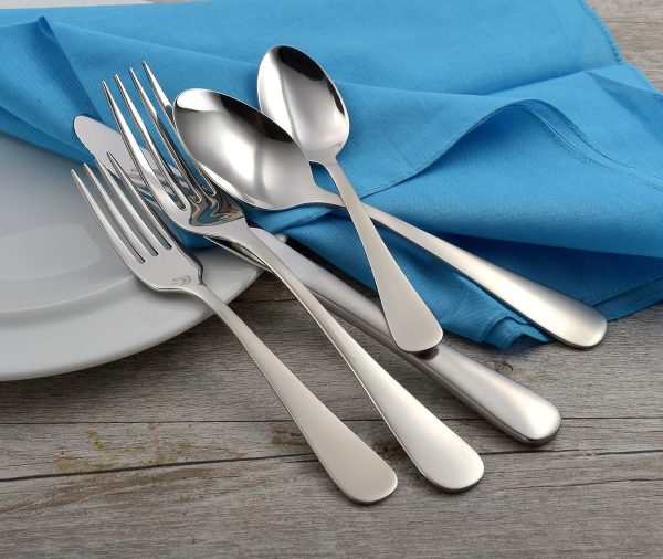 Liberty Tabletop Satin Annapolis 45 Piece Flatware set for 8 Made in USA - Image 5