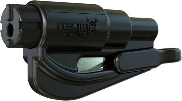 RESQME The Original Keychain Car Escape Tool, Made in USA, unisex-adult, (Black), Single Pack (01.100.01)