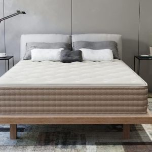 11 Inch King Natural Latex Hybrid Mattress | Medium Mattress w/Encased Coil Springs
