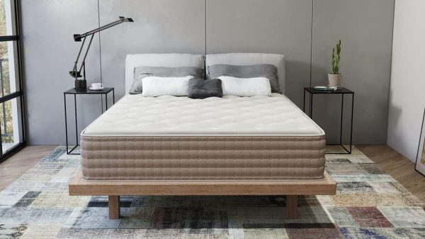 11 Inch King Natural Latex Hybrid Mattress | Medium Mattress w/Encased Coil Springs