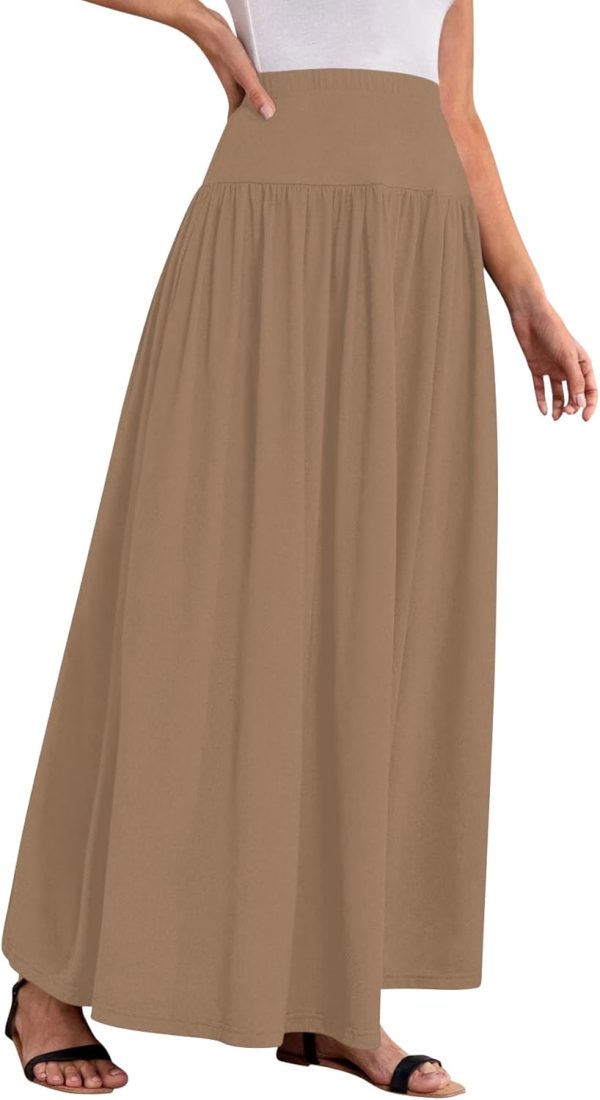 Sweet Hearts Maxi Skirts for Women with Pockets- Elastic Waist Casual Long Skirts XS-XL Made in USA - Image 4