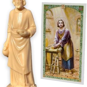 St Joseph Statue for Selling Your House - Made in USA by Veterans. Includes Exclusive Prayer Card and Instructions. Saint Joseph Statue to Sell Your Home Kit