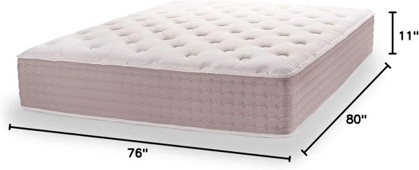 11 Inch King Natural Latex Hybrid Mattress | Medium Mattress w/Encased Coil Springs - Image 2