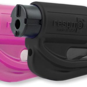 resqme The Original Emergency Keychain Car Escape Tool, 2-in-1 Seatbelt Cutter and Window Breaker, Made in USA, Family Pack of 3, Orange, Black, Pink - Compact Emergency Hammer
