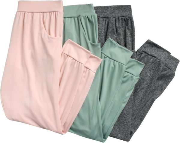 Sweet Hearts Girls Sweatpants - 3 Pack Girls\' Activewear High Waisted Jogger Pants with Pockets: Made in USA (Sizes: 5-18) - Image 5