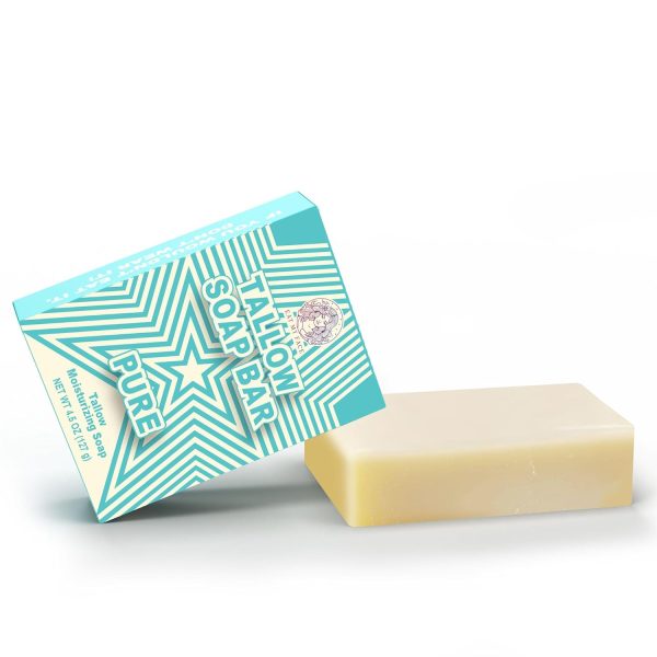 Eat My Face Natural Tallow Bar Soap Bundle - Moisturizing & Nourishing, Handmade with Grass-Fed Tallow, Organic Ingredients Safe for All Skin Types - Unscented & Mint and Rosemary Scent - 4.5 oz - Image 2