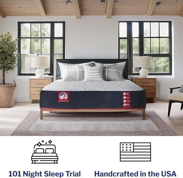 Wolf King Mattress - 12-Inch Medium Firm Memory Foam Hybrid Mattress with 7 Layers, Individually Wrapped Coil, Cooling Design, 101-Night Trial, Provides The Right Level of Comfort and Support - Image 6