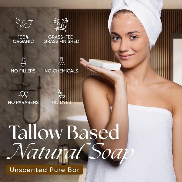 Baby Momma Cream and Natural Tallow Bar Soap Bundle - Grass-Fed Tallow for Babies & Moms - Unscented Moisturizing & Nourishing Handmade, Organic Ingredients for All Skin Types - 4 oz & 4.5 oz - Image 5