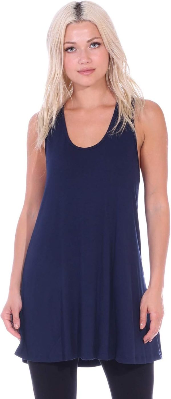 Popana Womens Casual Sleeveless Summer Tunic Tank Top for Leggings Made in USA - Image 5