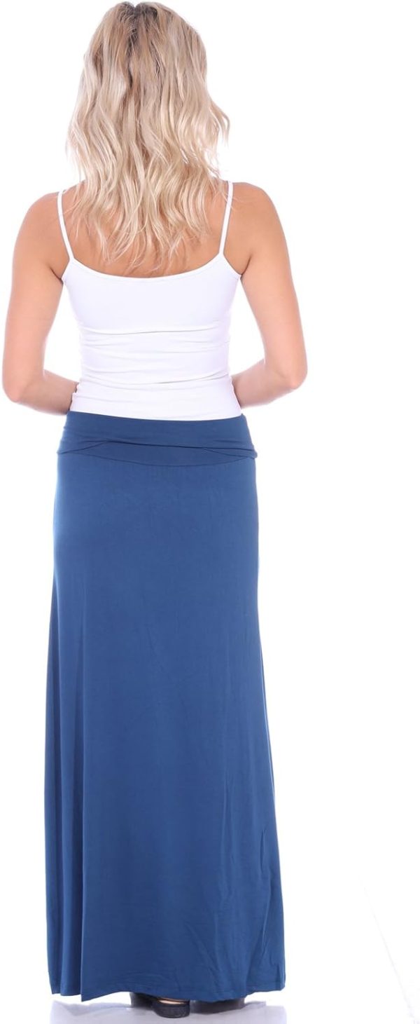 Popana Womens Long Maxi Skirt Cover Up Casual Fold Over Plus Size Summer Skirts - Image 4