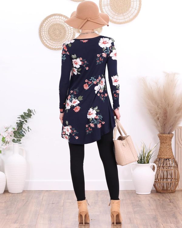 Popana Made in USA Womens Long Sleeve Tunic Tops to Wear with Leggings - Long Tunic Shirts for Women Loose Fit Dressy Casual - Image 6