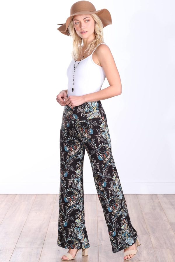 Popana Palazzo Pants for Women Casual Summer Wide Leg Beach Pants Plus Size Made in USA - Image 5