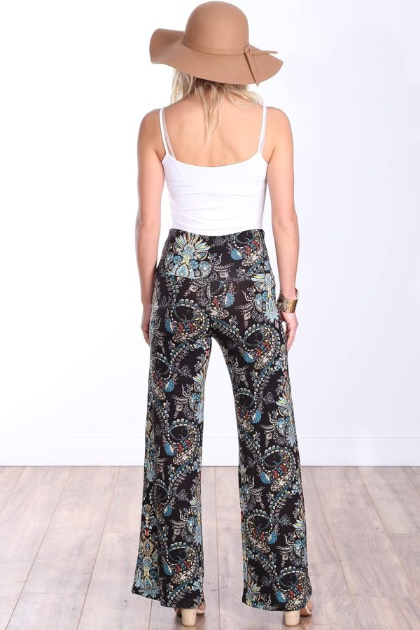 Popana Palazzo Pants for Women Casual Summer Wide Leg Beach Pants Plus Size Made in USA - Image 6
