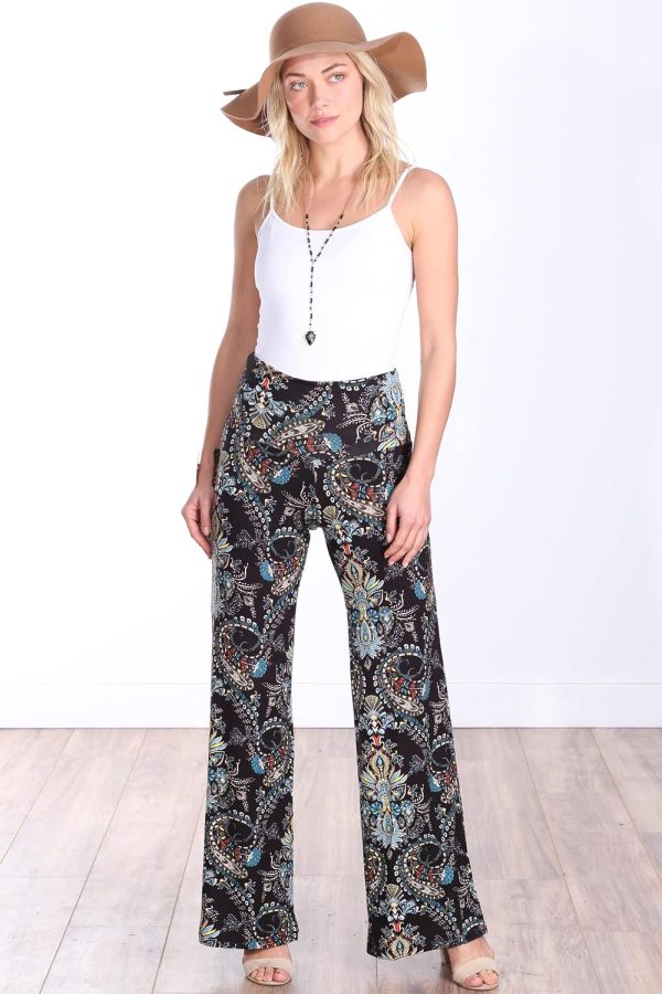 Popana Palazzo Pants for Women Casual Summer Wide Leg Beach Pants Plus Size Made in USA - Image 3